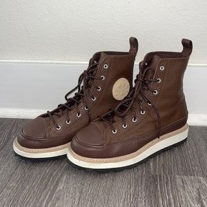 brown high top converse
